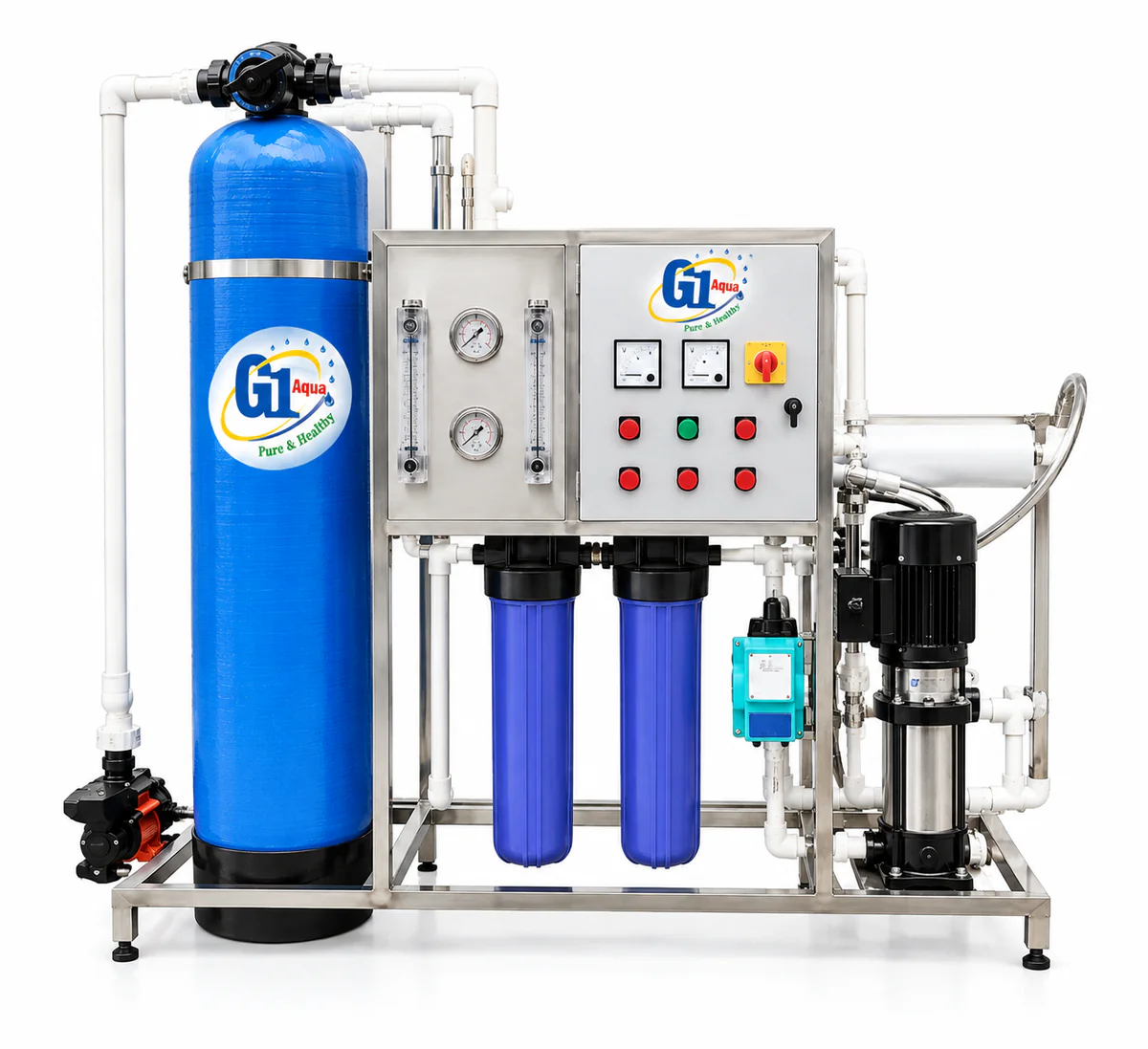 500 LPH RO Water Treatment Plant, FRP - G1 Aqua | R-Tech Systems & Services